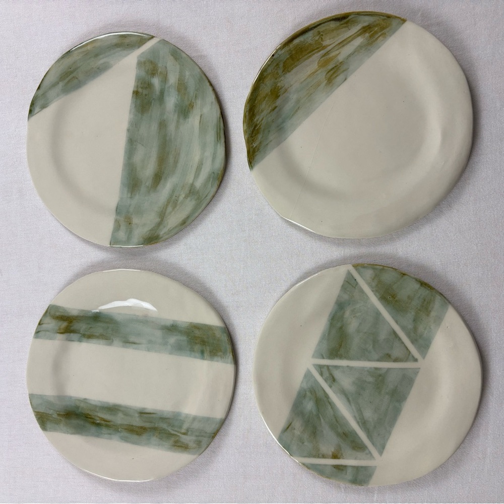 Studio Pottery 9” plate set